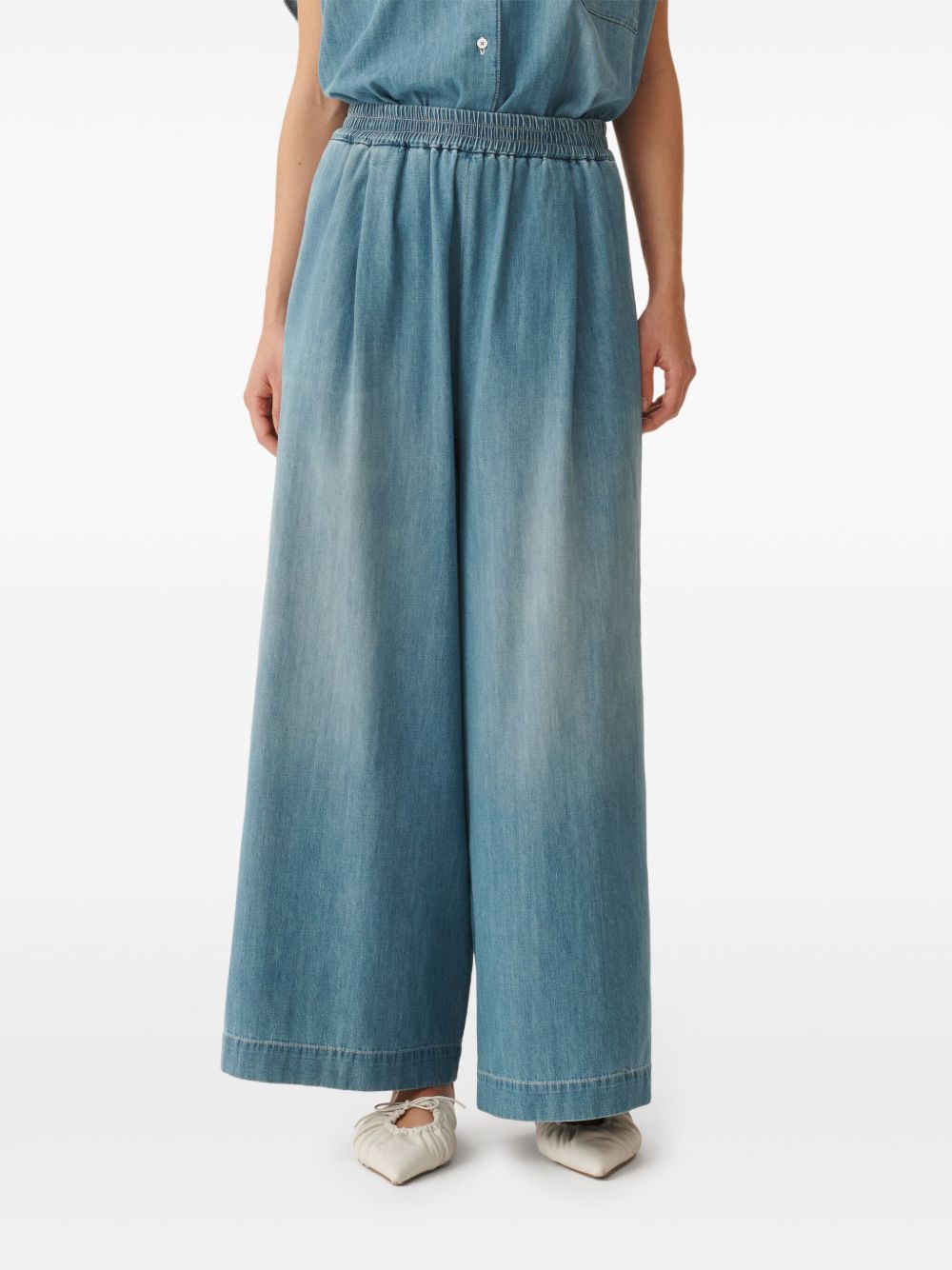 Fabiana Filippi Wide Leg Trousers Clear Blue