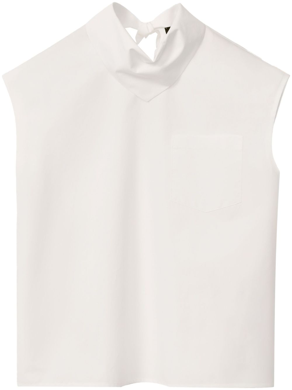 Fabiana Filippi White Sleeveless Top With Halterneck Tie