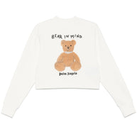 Palm Angels Bear White Hooded Sweatshirt