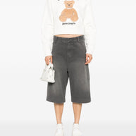 Palm Angels Bear White Hooded Sweatshirt