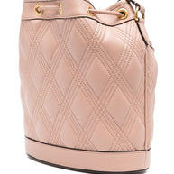 Valentino Garavani  Quiltie 67 Leather Bucket Bag - Pink
