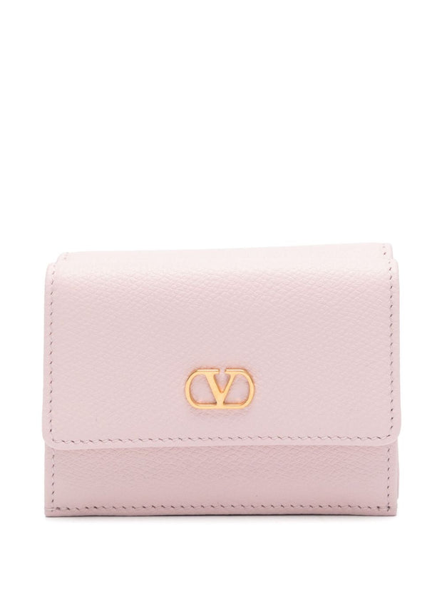 Valentino Garavani VLogo Signature Leather Wallet - Pink