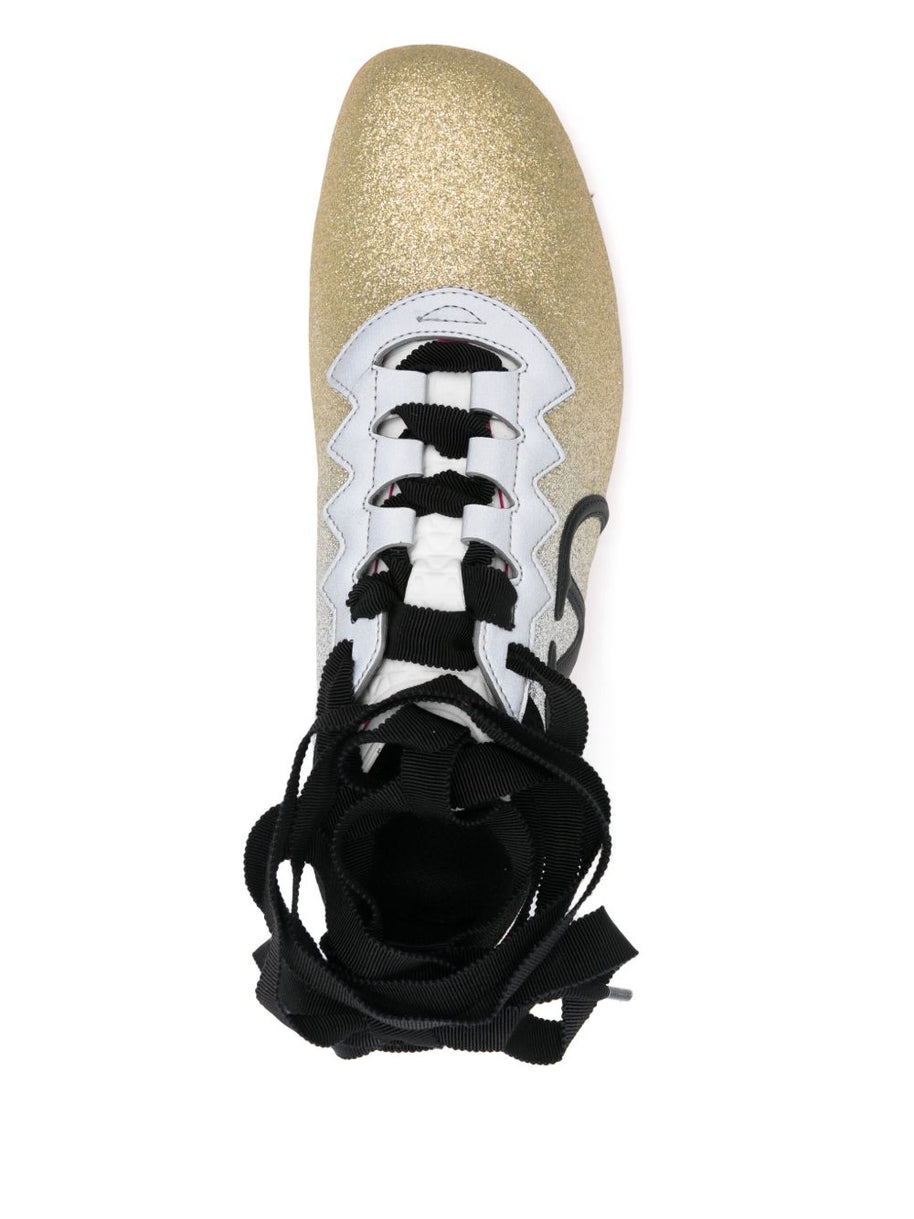 Valentino Garavani Chromathon Leather Sneakers - Golden