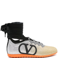 Valentino Garavani Chromathon Leather Sneakers - Golden