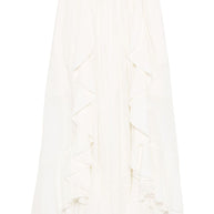Zimmermann Cotton Midi Skirt With Ruffle Detail In White