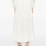 Zimmermann Cotton Midi Skirt With Ruffle Detail In White