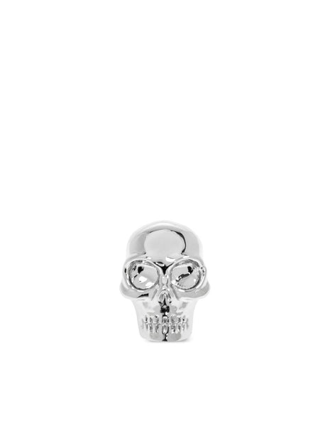 Alexander McQueen Single Skull Earring In Silver