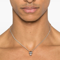 Alexander McQueen Skull Necklace In Silver