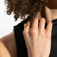 Alexander McQueen Skull Ring In Golden