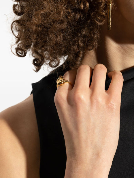 Alexander McQueen Skull Ring In Golden
