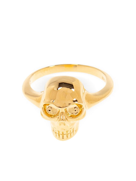 Alexander McQueen Skull Ring In Golden