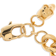 Alexander McQueen Embellished Skull Bracelet In Golden