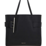 Alexander McQueen T-Bar Sling Tote Bag In Black