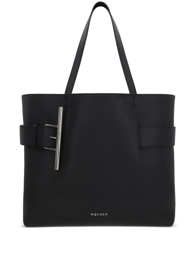 Alexander McQueen T-Bar Sling Tote Bag In Black