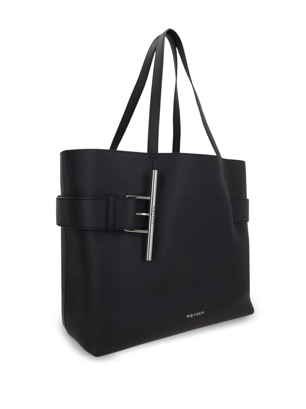 Alexander McQueen T-Bar Sling Tote Bag In Black