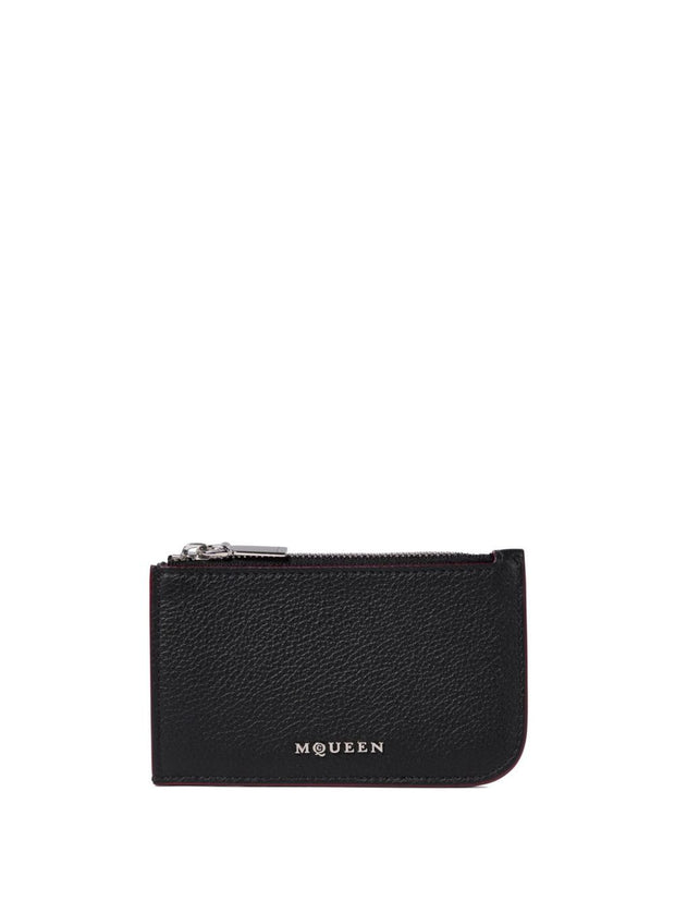 Alexander McQueen Leather Wallet In Black