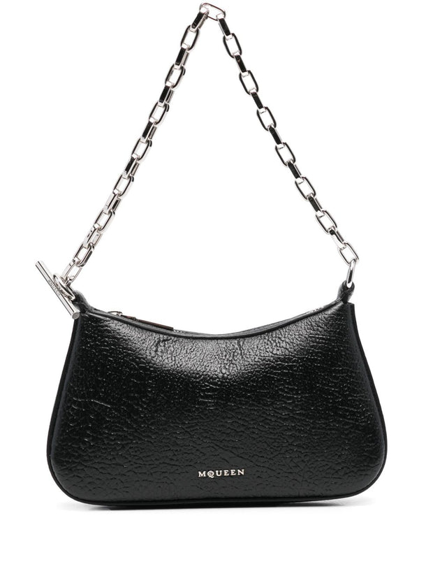 Alexander McQueen T-Bar Leather Mini Bag - Black