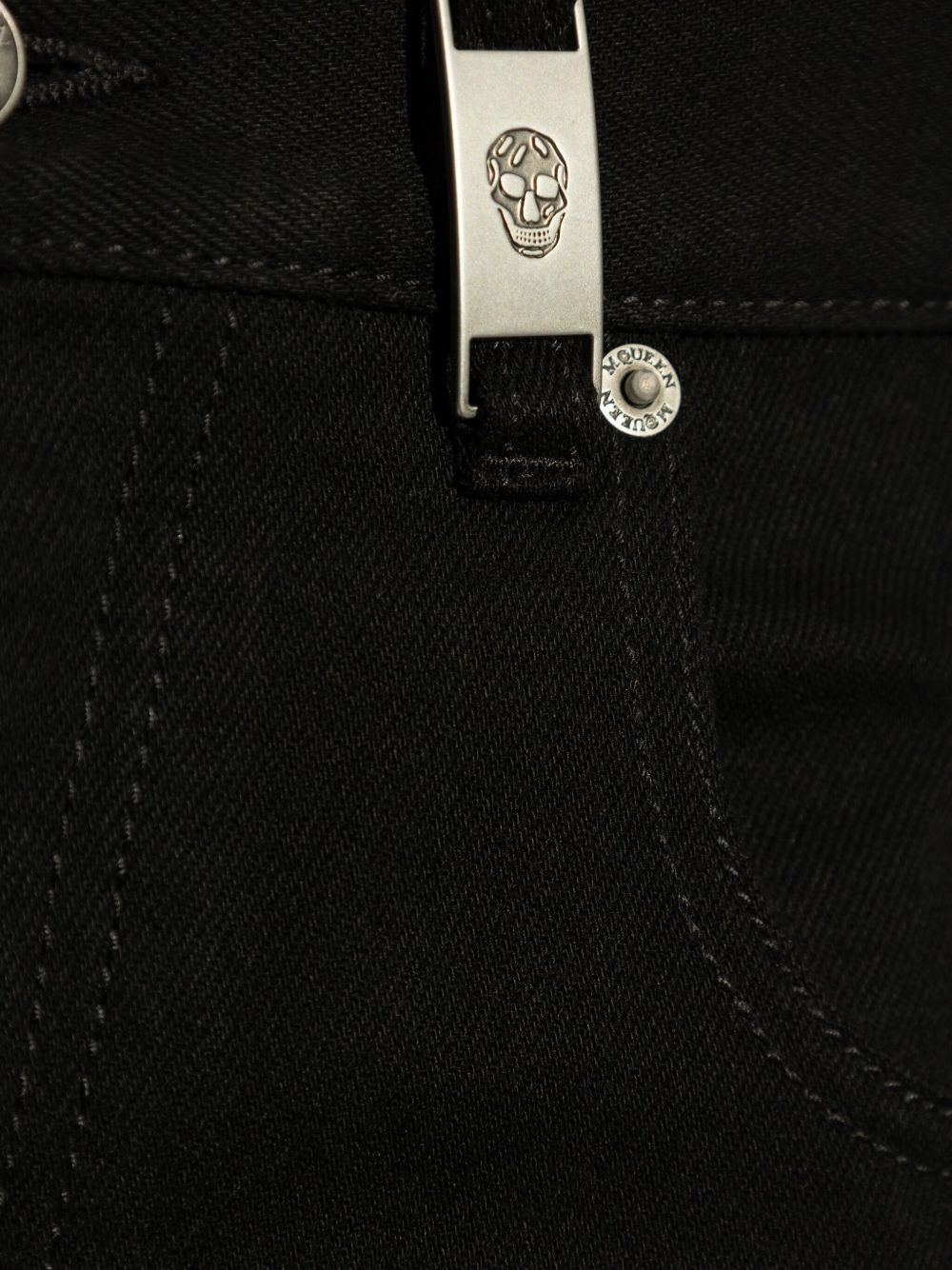 Alexander McQueen Straight Leg Jeans In Black