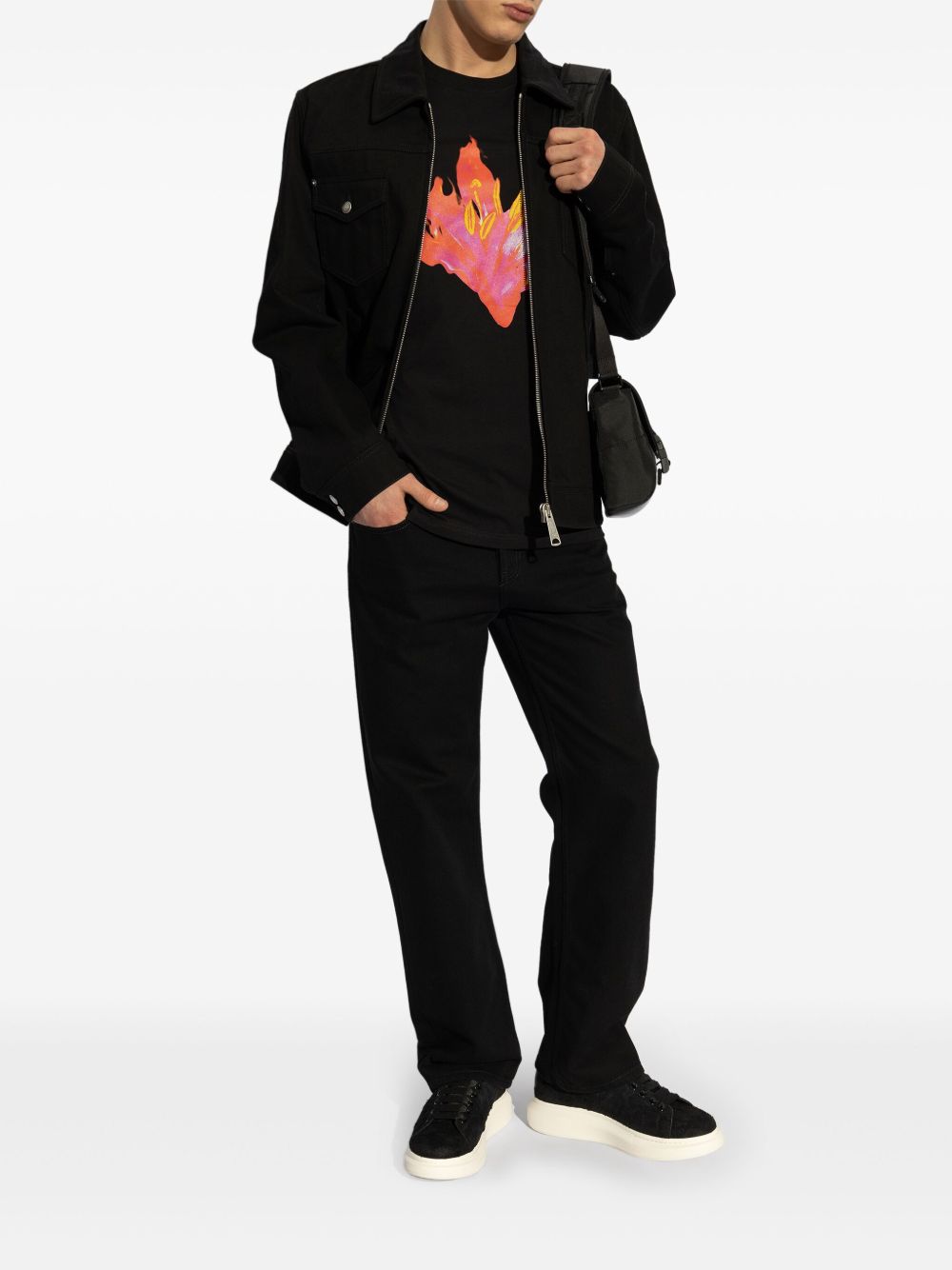 Alexander McQueen Straight Leg Jeans In Black