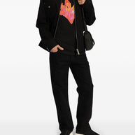 Alexander McQueen Straight Leg Jeans In Black