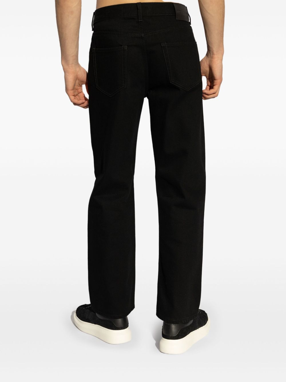 Alexander McQueen Straight Leg Jeans In Black