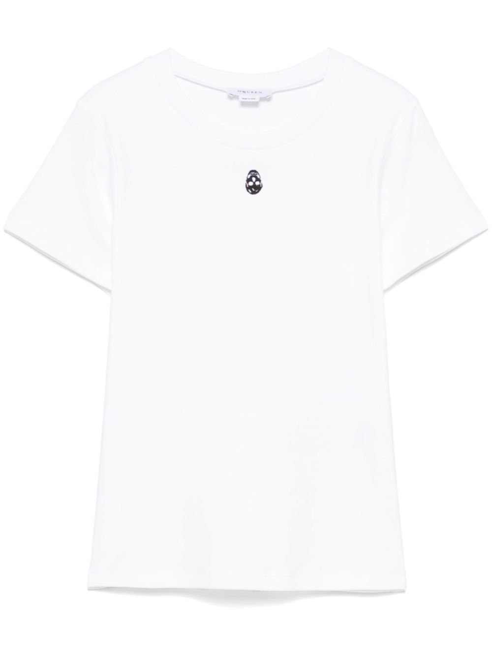 Alexander McQueen Embroidered Skull T-shirt In White