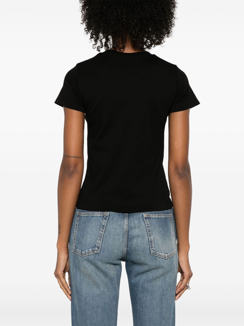 Alexander McQueen Embroidered Skull T-shirt In Black