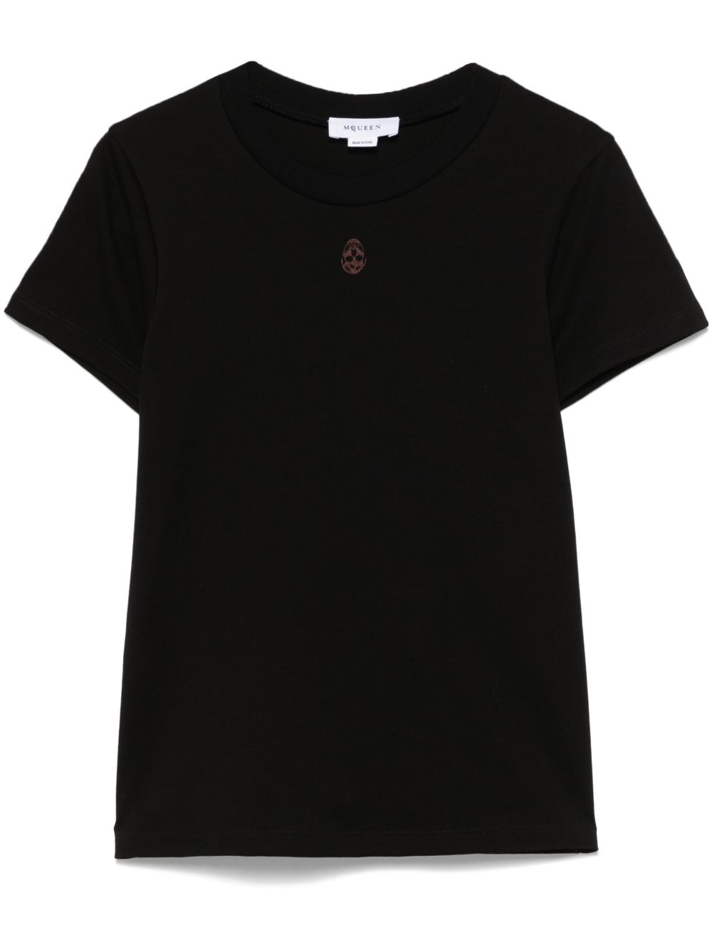 Alexander McQueen Embroidered Skull T-shirt In Black