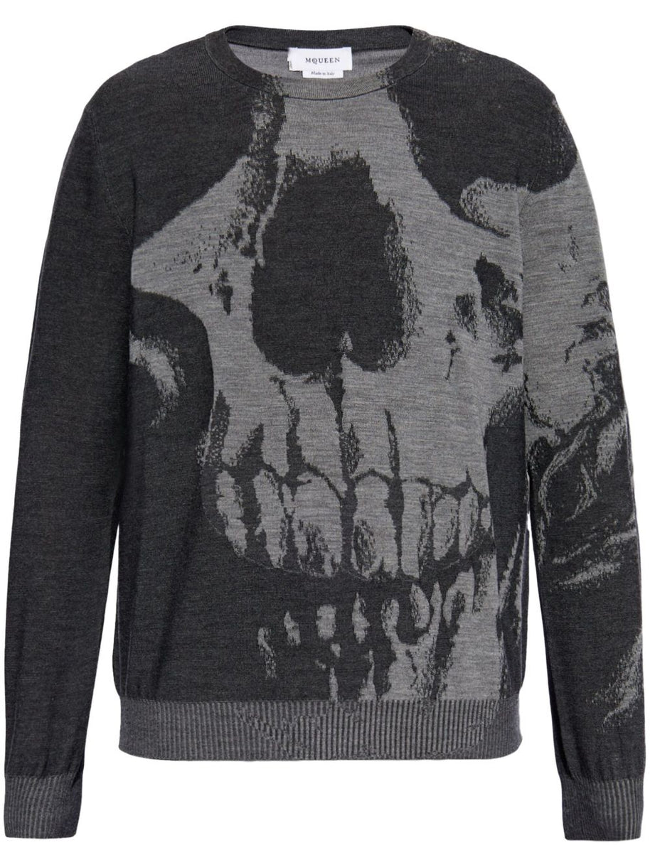 Alexander McQueen Skull Sweatshirt In Grey