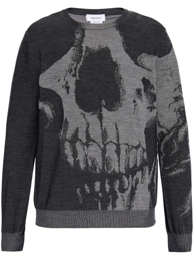 Alexander McQueen Skull Sweatshirt In Grey