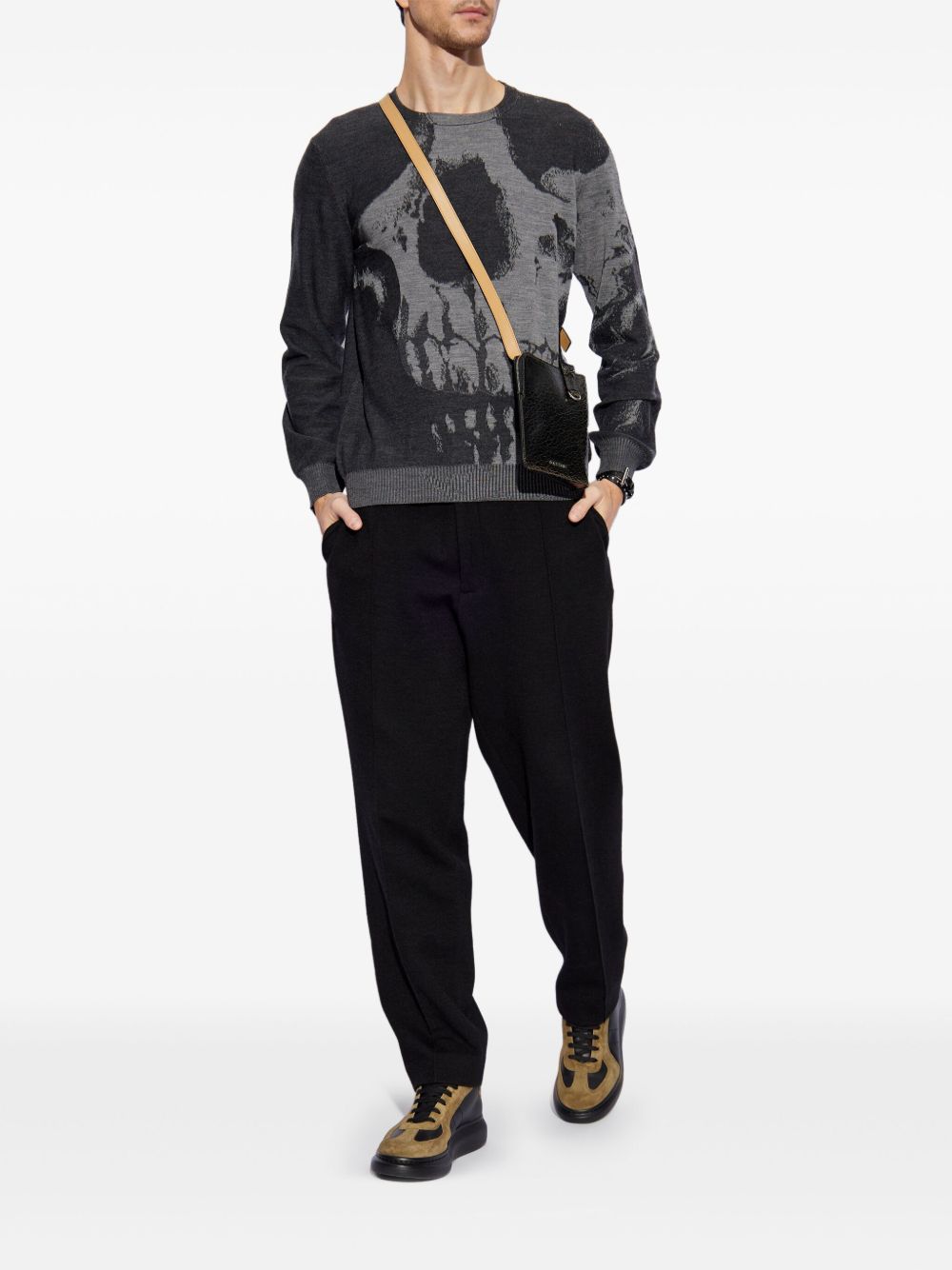 Alexander McQueen Skull Sweatshirt In Grey