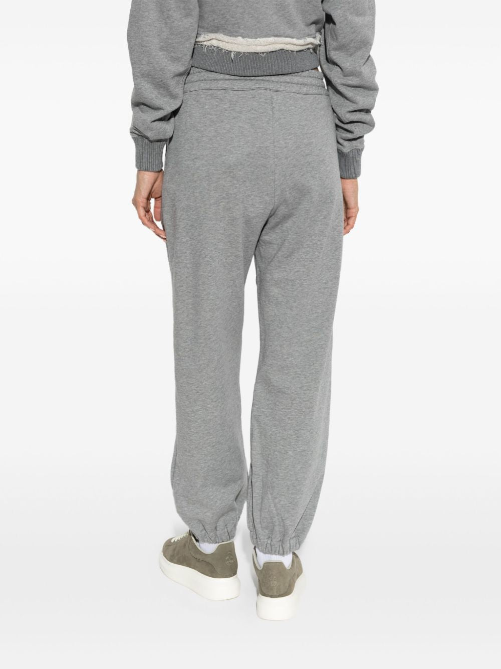 Alexander McQueen Embroidered Logo Sweatpants In Grey