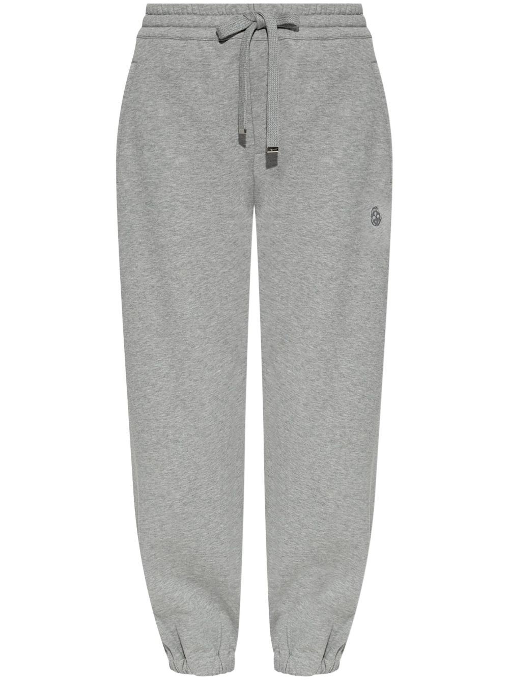Alexander McQueen Embroidered Logo Sweatpants In Grey