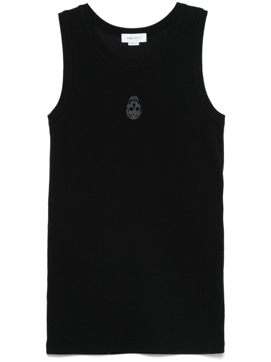 Alexander McQueen Tank Top In Black