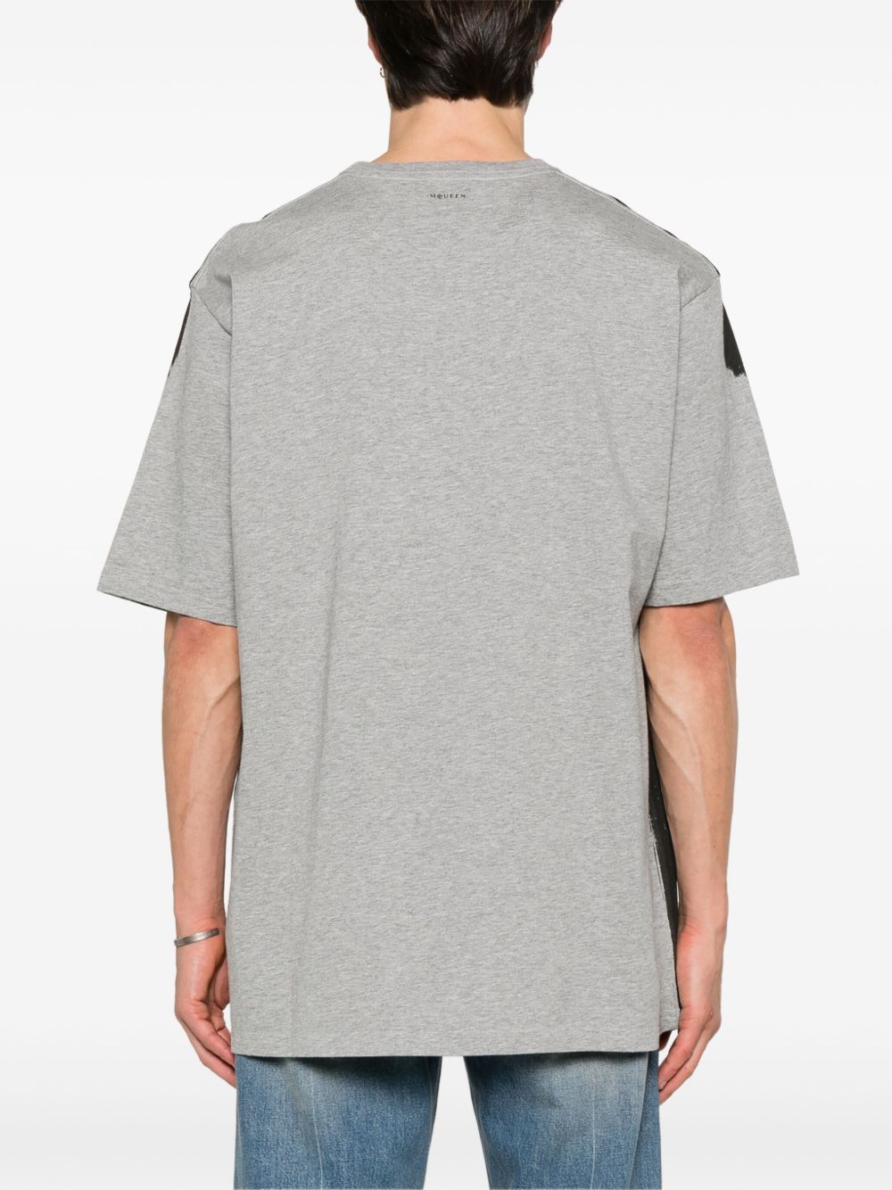 Alexander McQueen Skull Print T-shirt In Grey