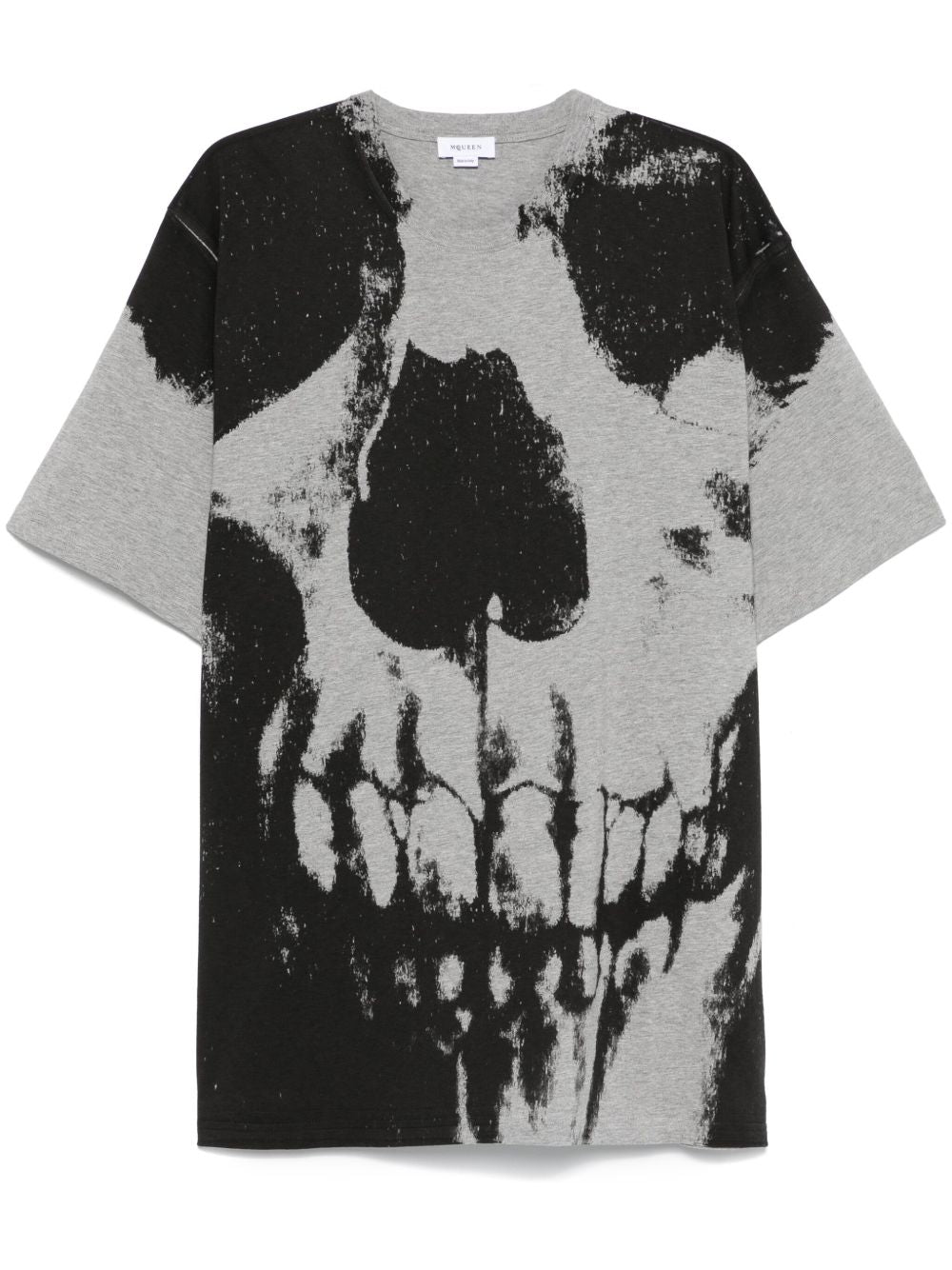 Alexander McQueen Skull Print T-shirt In Grey