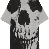 Alexander McQueen Skull Print T-shirt In Grey