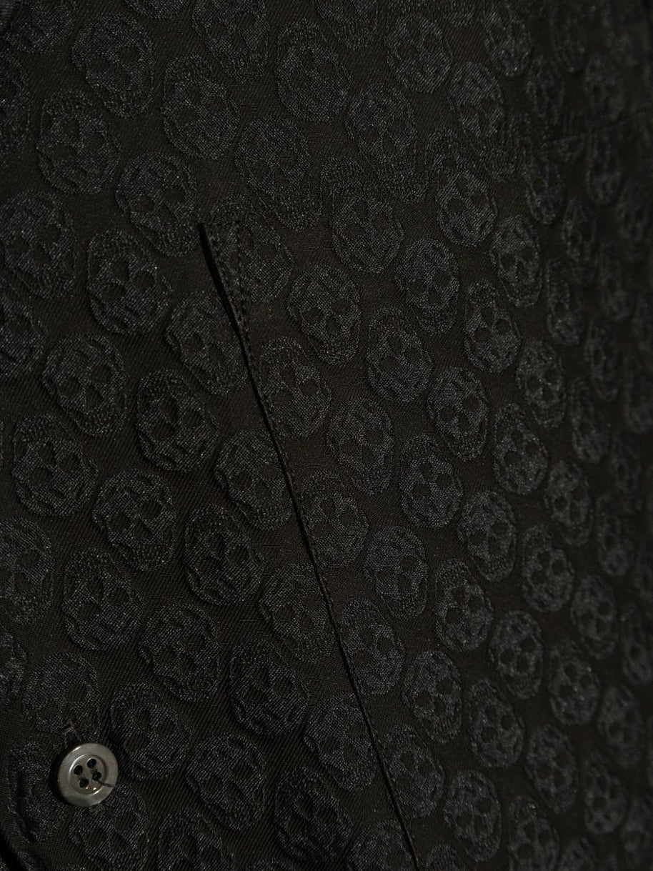 Alexander McQueen Short Sleeved Shirt In Black