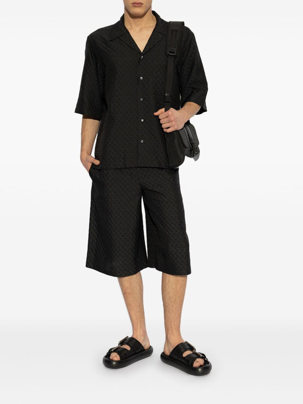 Alexander McQueen Short Sleeved Shirt In Black