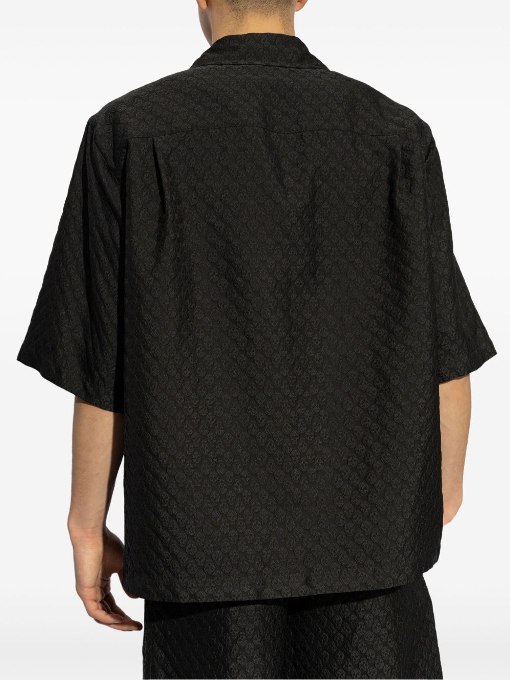 Alexander McQueen Short Sleeved Shirt In Black