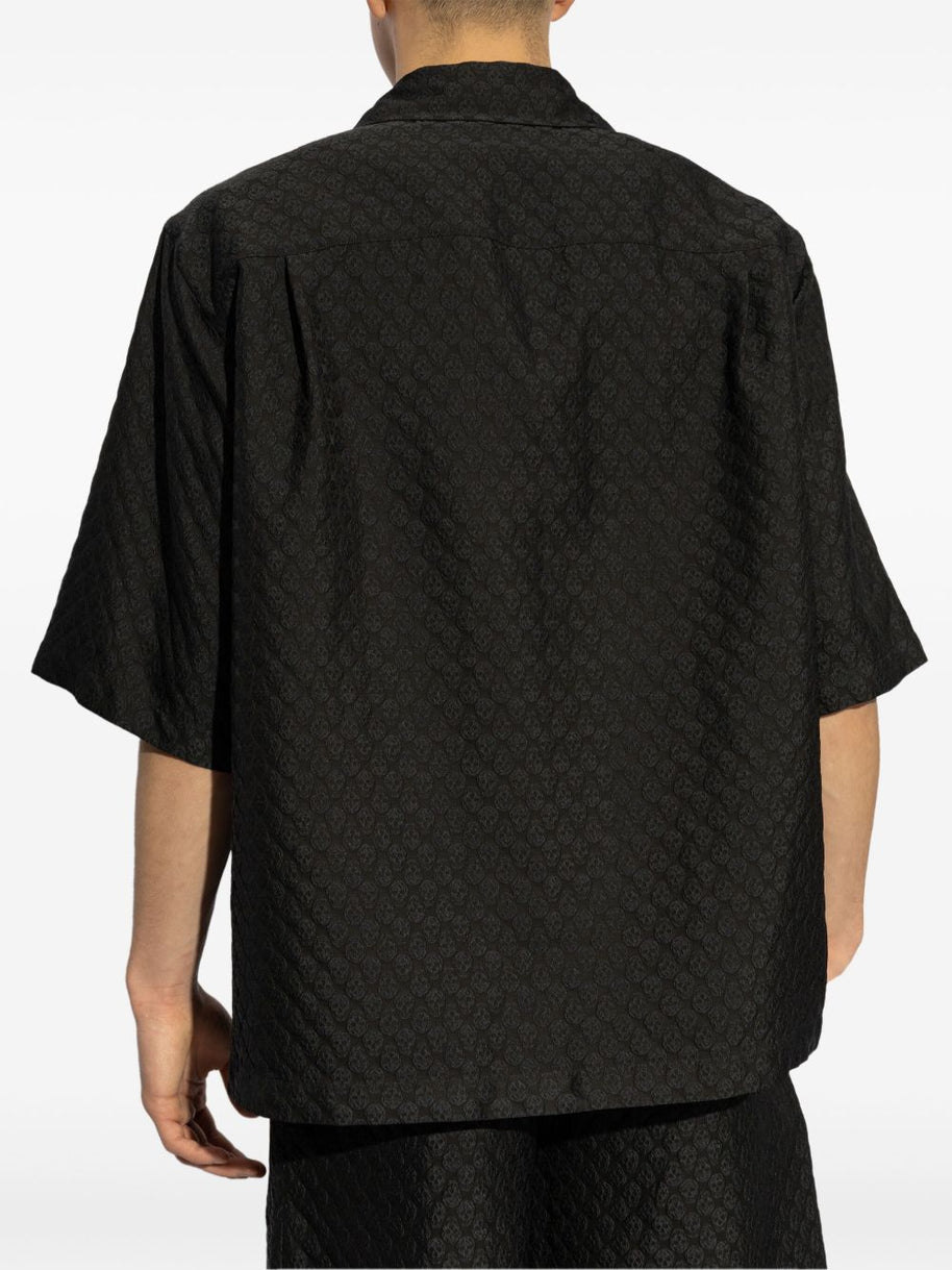 Alexander McQueen Short Sleeved Shirt In Black