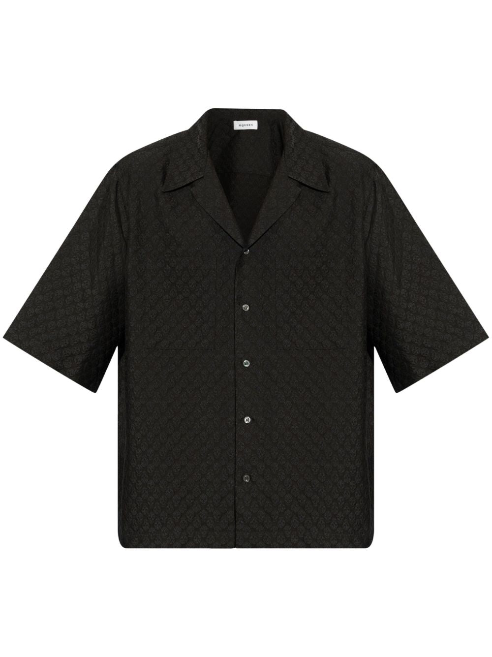 Alexander McQueen Short Sleeved Shirt In Black