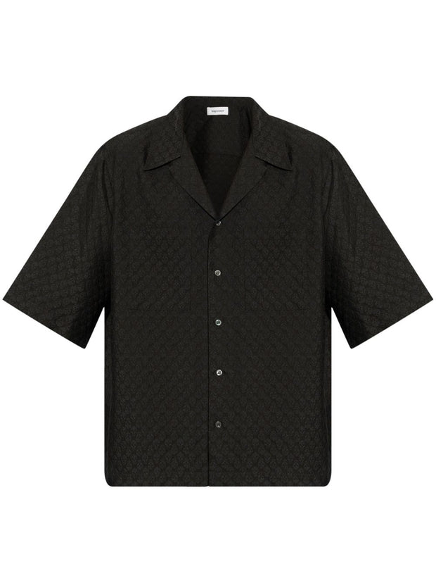 Alexander McQueen Short Sleeved Shirt In Black