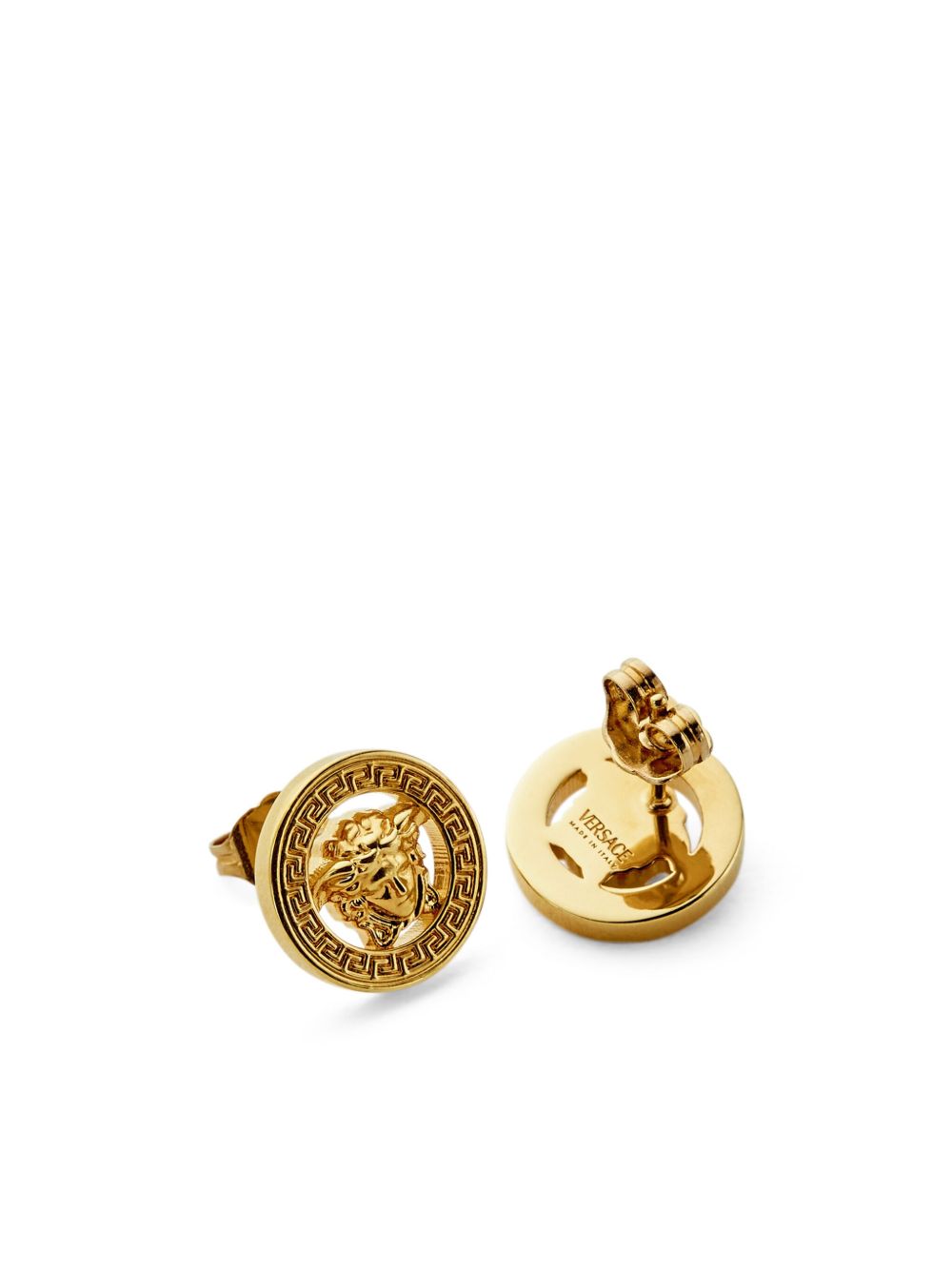 Versace Medusa Stud Earrings In Gold