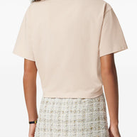 Versace Logo Print T-shirt With Twist Detail