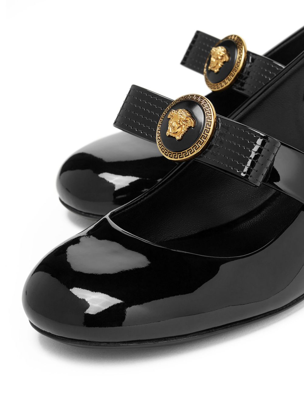 Versace Gianni Ribbon Slingback In Black