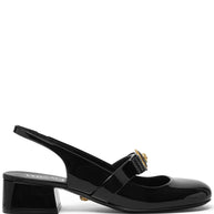 Versace Gianni Ribbon Slingback In Black