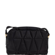 Versace Nylon Quilted Shoulder Bag in Black