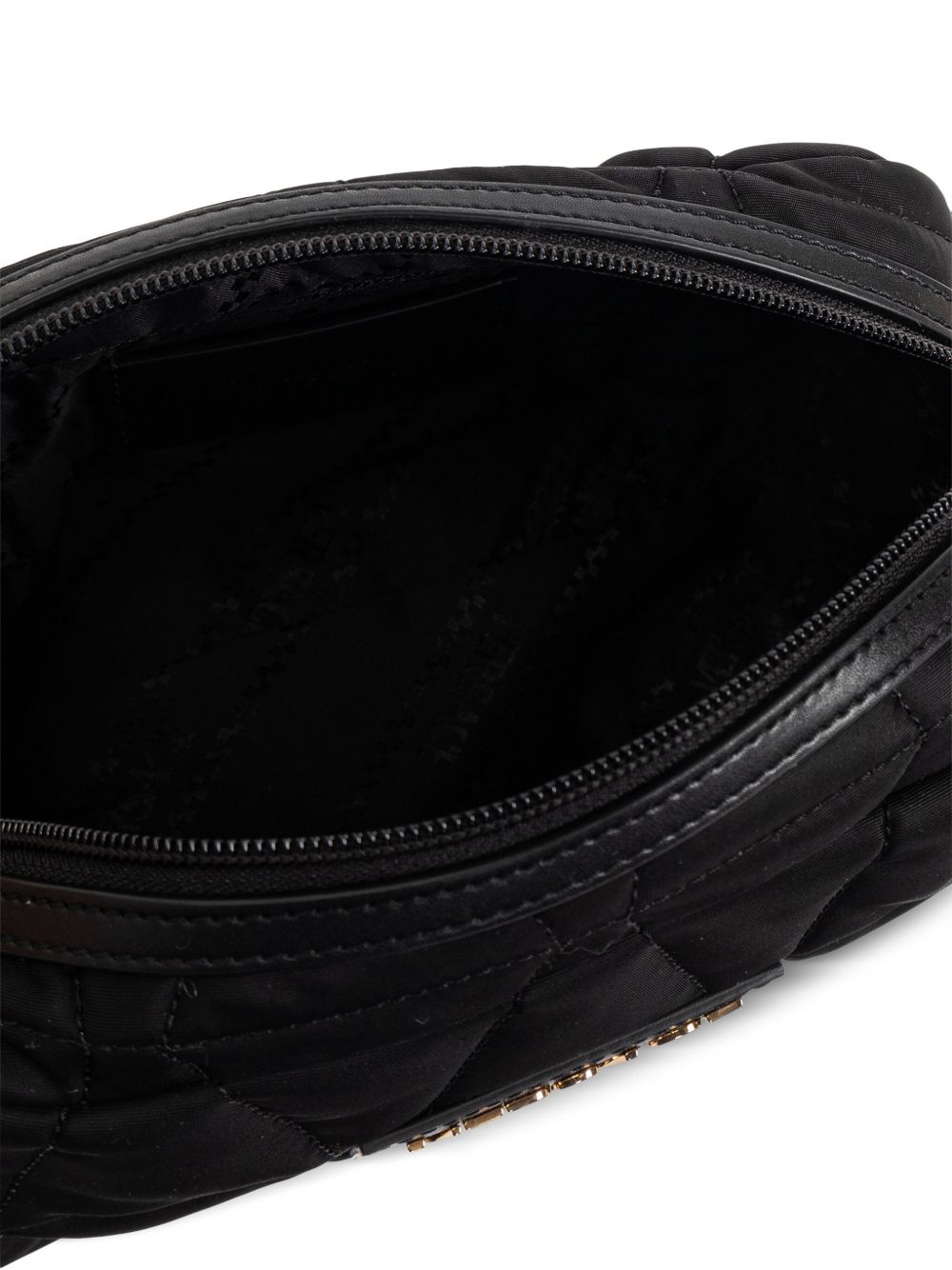 Versace Nylon Quilted Shoulder Bag in Black