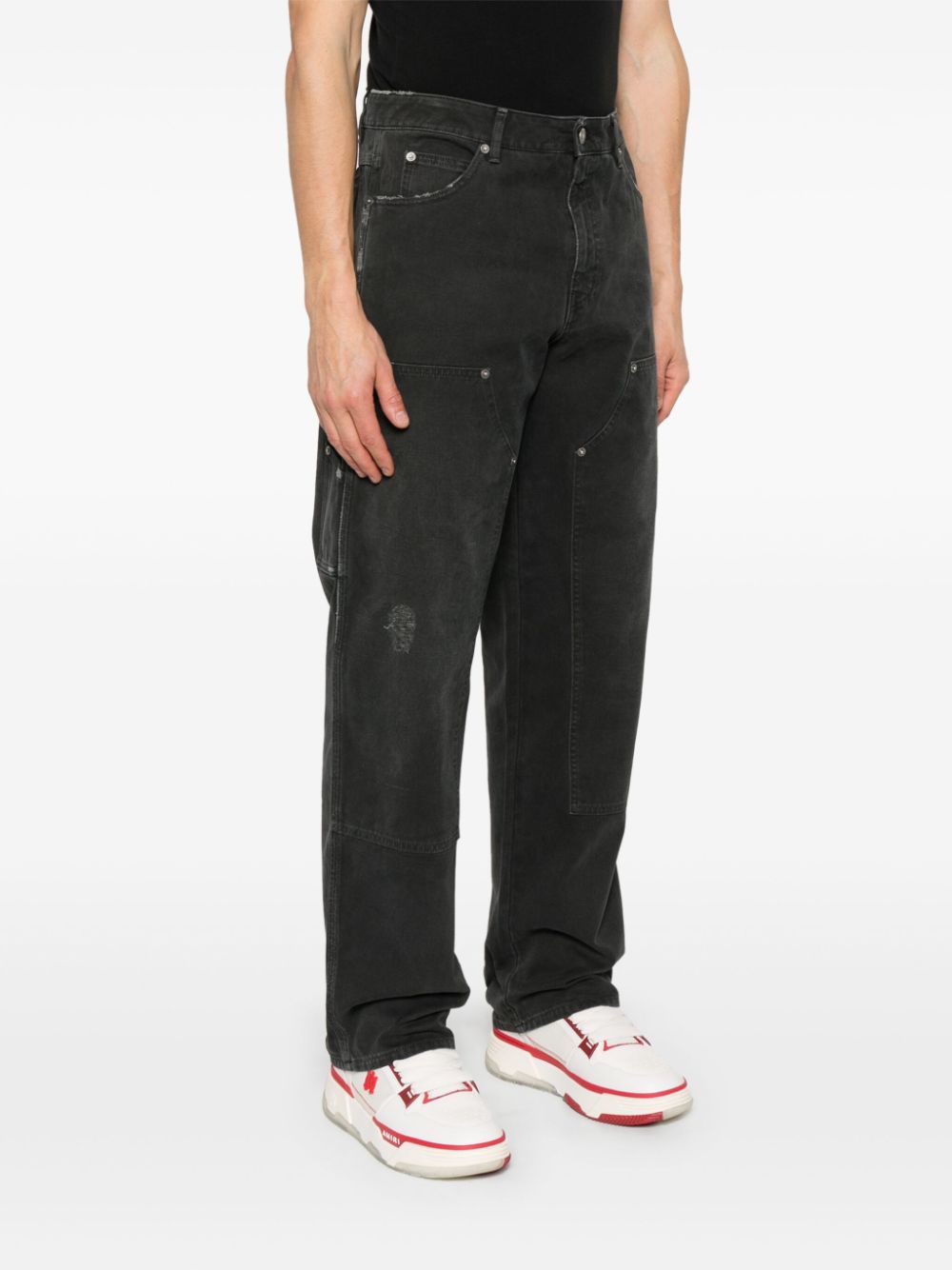 Golden Goose Black Distressed Black Cotton Jeans